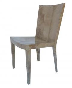 Karl Springer Karl Springer JMF Lacquered Goatskin Desk Chair or Side Chair in Beige Cream - 3136564