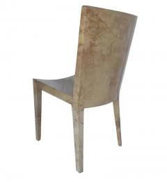 Karl Springer Karl Springer JMF Lacquered Goatskin Desk Chair or Side Chair in Beige Cream - 3136606