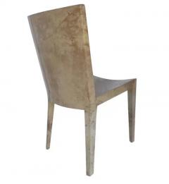 Karl Springer Karl Springer JMF Lacquered Goatskin Desk Chair or Side Chair in Beige Cream - 3136609