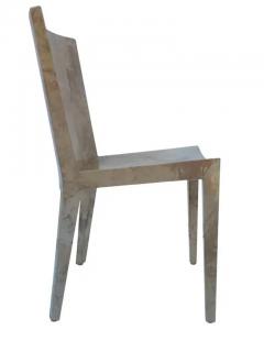 Karl Springer Karl Springer JMF Lacquered Goatskin Desk Chair or Side Chair in Beige Cream - 3136611