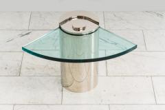 Karl Springer Karl Springer LTD Polished Nickel Sculpture Leg Table USA - 4036703