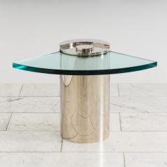 Karl Springer Karl Springer LTD Polished Nickel Sculpture Leg Table USA - 4036705