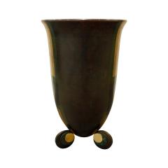 Karl Springer Karl Springer Large Bronze and Copper Art Deco Vase 1980s - 852005