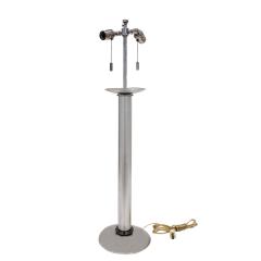 Karl Springer Karl Springer Large Candlestick Table Lamp in Brushed Nickel 1980s - 2880357