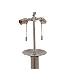 Karl Springer Karl Springer Large Candlestick Table Lamp in Brushed Nickel 1980s - 2880360
