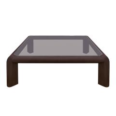 Karl Springer Karl Springer Large Coffee Table in Embossed Lizard Leather 1986 Signed Dated - 4336891