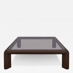 Karl Springer Karl Springer Large Coffee Table in Embossed Lizard Leather 1986 Signed Dated - 4337780