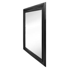 Karl Springer Karl Springer Large Molding Mirror Covered in Black Cobra 1970s - 1991203