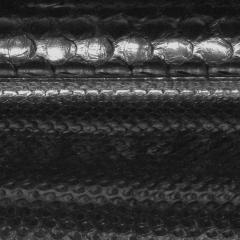 Karl Springer Karl Springer Large Molding Mirror Covered in Black Cobra 1970s - 1991205