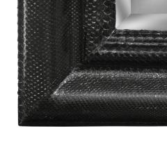 Karl Springer Karl Springer Large Molding Mirror Covered in Black Cobra 1970s - 1991206