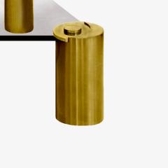Karl Springer Karl Springer Large Sculpture Leg Coffee Table in Brass 1980s - 2469277