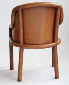 Karl Springer Karl Springer Leather Clad Armchairs - 1217325