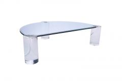 Karl Springer Karl Springer Lucite Sculpture Leg Coffee Table - 1215141