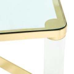 Karl Springer Karl Springer Meticulously Crafted Coffee Table with Lucite Legs 1980s Signed  - 2476156
