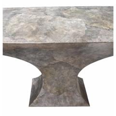 Karl Springer Karl Springer Mid Century Modern Gray Goatskin Console Table - 4423926
