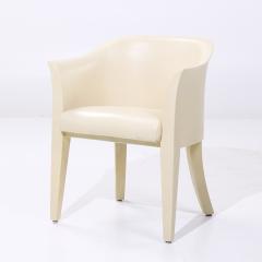 Karl Springer Karl Springer Mid Century Tulip Leather Dining Chairs Set of 8 - 4123065