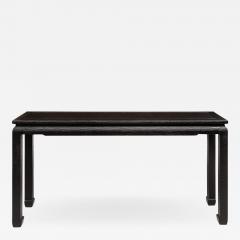 Karl Springer Karl Springer Ming Console Table in Fine Lacquered Linen 1995 Signed  - 2179902