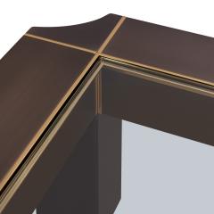Karl Springer Karl Springer Monumental Art Moderne Coffee Table in Satin Bronze 1980s - 4385259
