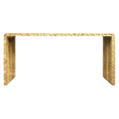 Karl Springer Karl Springer Natural Python Waterfall Console Table 1970s - 332523