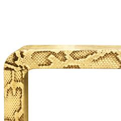 Karl Springer Karl Springer Natural Python Waterfall Console Table 1970s - 332529