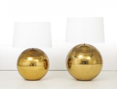 Karl Springer Karl Springer Orb Brass Large And Small Table Lamps - 4651486
