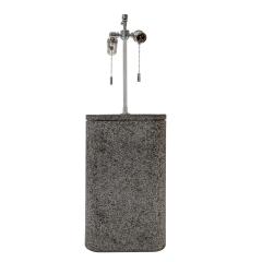 Karl Springer Karl Springer Oval Table Lamp In Black Granite with Lavastone Finish 1980s - 3174599