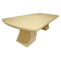 Karl Springer Karl Springer Pagoda Dining Table in Lacquered Goatskin 1980s - 1137588