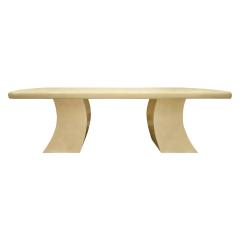 Karl Springer Karl Springer Pagoda Dining Table in Lacquered Goatskin 1980s - 1137590