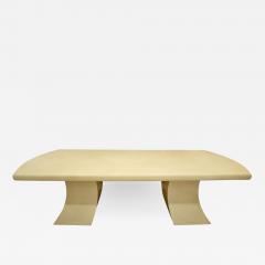 Karl Springer Karl Springer Pagoda Dining Table in Lacquered Goatskin 1980s - 1137852