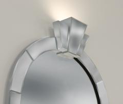 Karl Springer Karl Springer Pair of Dome Top Art Deco Mirrors with Up Lights 1980s - 2167265