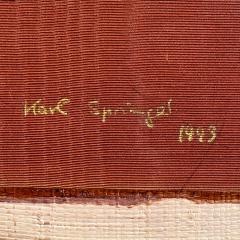 Karl Springer Karl Springer Pair of JMF Chairs in Lacquered Raffia 1993 Signed  - 2212329