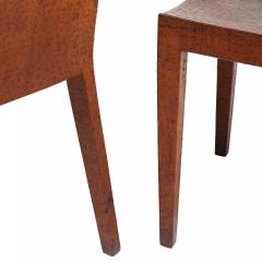 Karl Springer Karl Springer Pair of JMF Chairs in Ostrich Skin 1982 Signed  - 2395487