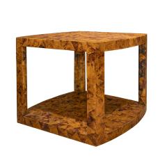 Karl Springer Karl Springer Pair of Large Tessellated Penshell End Tables 1980s Signed  - 3167964