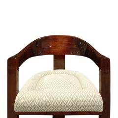 Karl Springer Karl Springer Pair of Onassis Bar Stools in Lacquered Mahogany 1970s - 1984707