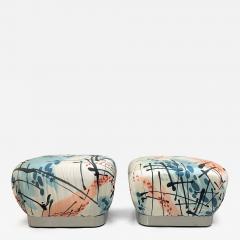 Karl Springer Karl Springer Pair of Souffle Ottomans - 2841285