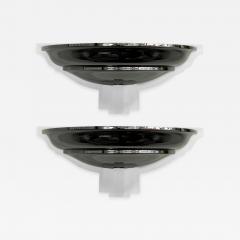 Karl Springer Karl Springer Pair of Spun Shaped Wall Sconces 1980s - 2571832