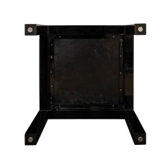 Karl Springer Karl Springer Pair of Stunning Black Lacquer Shagreen Top End Tables 1980s - 3148867