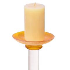 Karl Springer Karl Springer Pair of Unique Artisan Lucite Candle Holders 1980s - 4324314