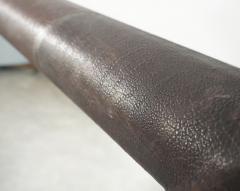 Karl Springer Karl Springer Patinated Embossed Leather Mirror C 1980s - 4540668