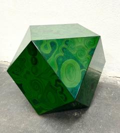 Karl Springer Karl Springer Polyhedron Faux Malachite Occasional Table - 3066249