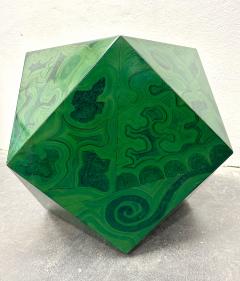 Karl Springer Karl Springer Polyhedron Faux Malachite Occasional Table - 3066256