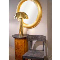 Karl Springer Karl Springer Rare Mushroom Table Lamp in Polished Brass 1980s - 3565724