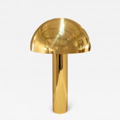 Karl Springer Karl Springer Rare Mushroom Table Lamp in Polished Brass 1980s - 3571722