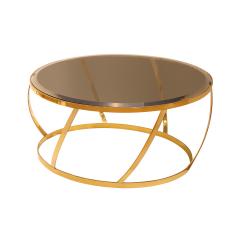 Karl Springer Karl Springer Rare Onyx Coffee Table with Beveled Bronze Glass 1980s - 4222045