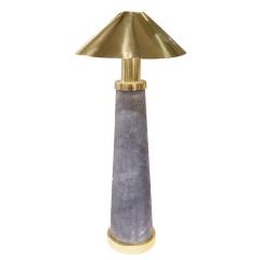 Karl Springer Karl Springer Rare Pair of Lighthouse Lamps in Shagreen and Brass 1980s - 1974411