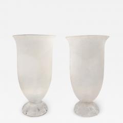 Karl Springer Karl Springer Rare Pair of Venetian Glass Table Top Torcheres 1980s - 3204146