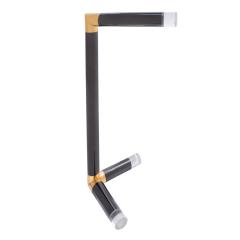 Karl Springer Karl Springer Rare Sculpture Reading Lamp in Gunmetal and Brass 1980s - 4414127