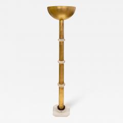 Karl Springer Karl Springer Rare and Exceptional Gold Leaf and Lucite Torchere 1980s - 3025060