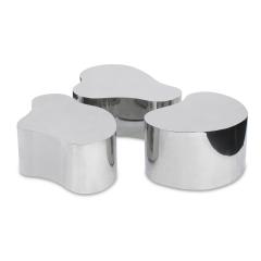 Karl Springer Karl Springer Rare and Exceptional Set of 3 Free Form Coffee Tables 1980s - 4119032
