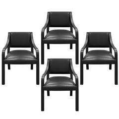 Karl Springer Karl Springer Regency Arm Chairs 1980s - 253613